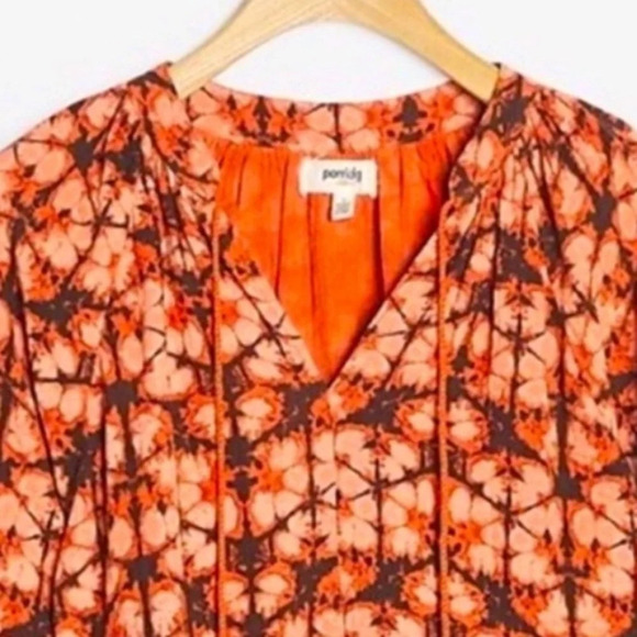 Anthropologie Porridge Elisabeth Boho Tassel Top Women’s Size Small Orange - Picture 4 of 9